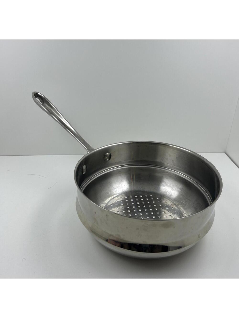 3Qt All-Clad 8” Stainless Steel Double Boiler Steamer Strainer Insert No Lid